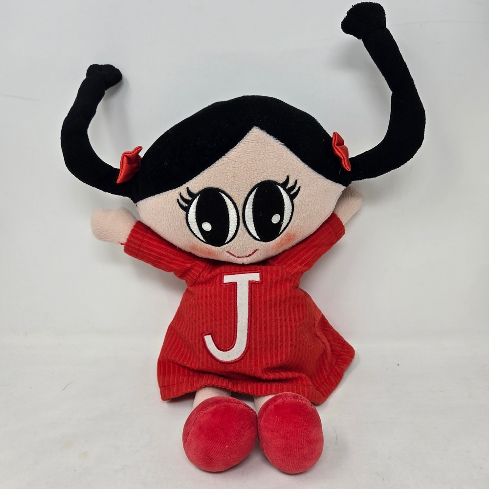 Juno Baby Plush Doll 11" Red Corduroy Dress Stuffed Toy 2009 Musical Series